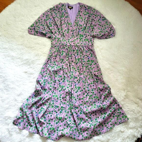 Alexia Admor Green Daisies Dress size 10 - Picture 1 of 6